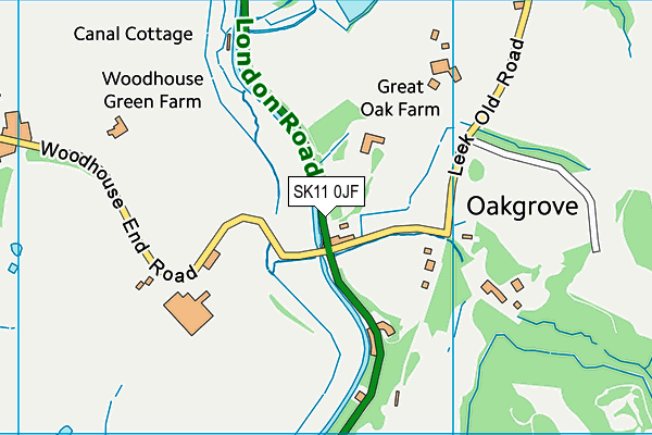 SK11 0JF map - OS VectorMap District (Ordnance Survey)