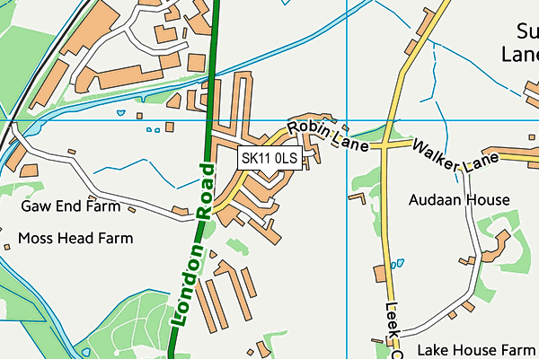 SK11 0LS map - OS VectorMap District (Ordnance Survey)