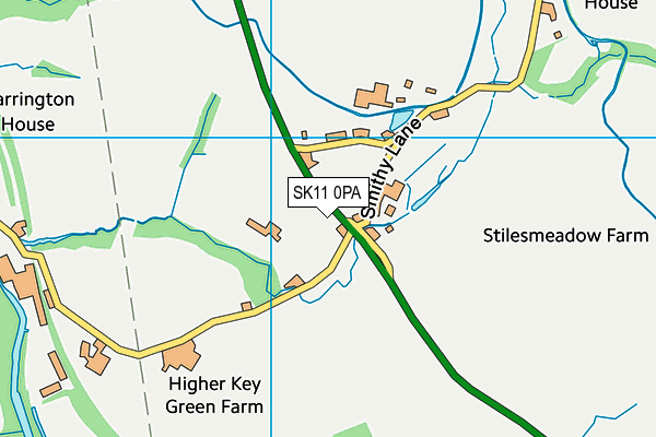 SK11 0PA map - OS VectorMap District (Ordnance Survey)