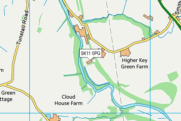 SK11 0PG map - OS VectorMap District (Ordnance Survey)