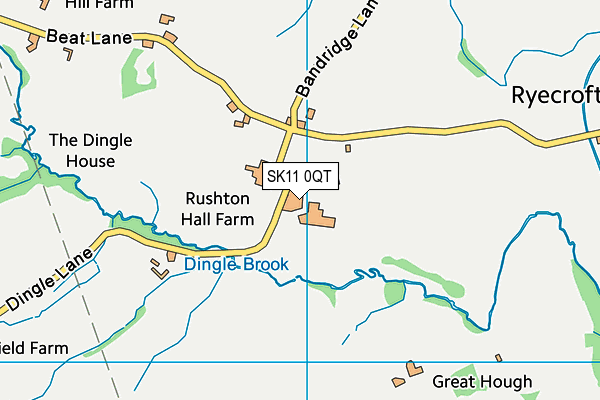 SK11 0QT map - OS VectorMap District (Ordnance Survey)