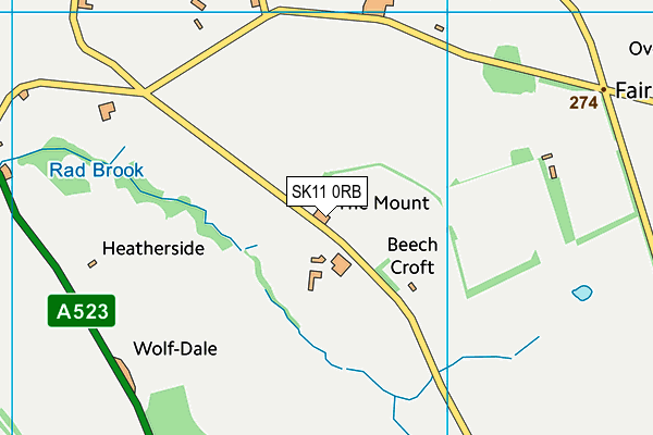 SK11 0RB map - OS VectorMap District (Ordnance Survey)
