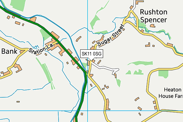 Rushton CofE First School map (SK11 0SG) - OS VectorMap District (Ordnance Survey)