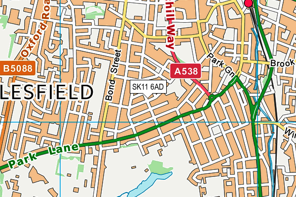 SK11 6AD map - OS VectorMap District (Ordnance Survey)