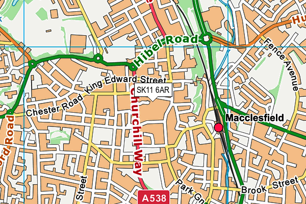 SK11 6AR map - OS VectorMap District (Ordnance Survey)