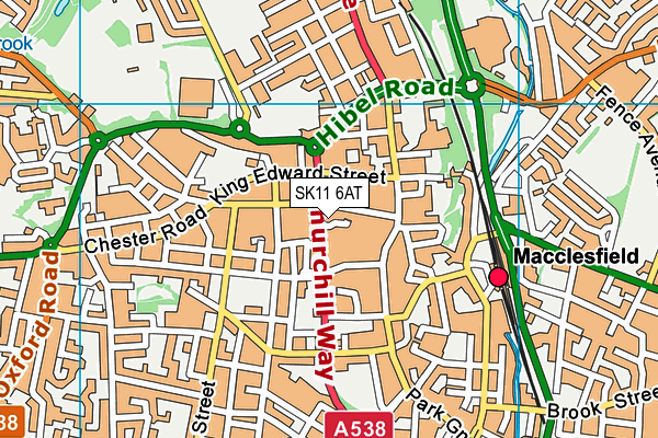 SK11 6AT map - OS VectorMap District (Ordnance Survey)