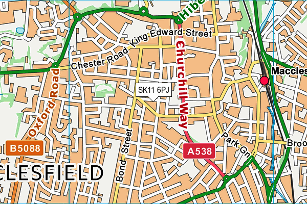 SK11 6PJ map - OS VectorMap District (Ordnance Survey)