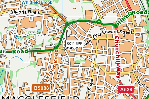 SK11 6PP map - OS VectorMap District (Ordnance Survey)