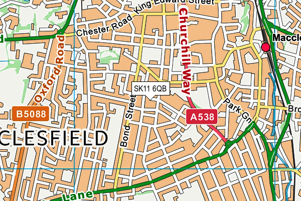 SK11 6QB map - OS VectorMap District (Ordnance Survey)