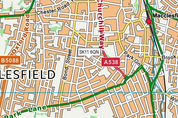 SK11 6QN map - OS VectorMap District (Ordnance Survey)