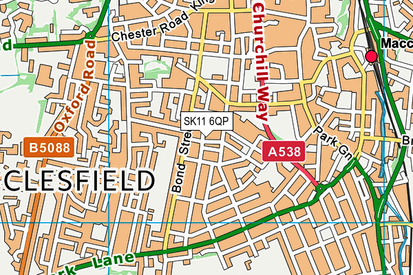 SK11 6QP map - OS VectorMap District (Ordnance Survey)