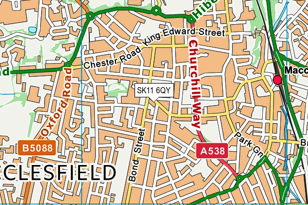 SK11 6QY map - OS VectorMap District (Ordnance Survey)