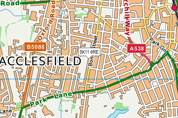 SK11 6RE map - OS VectorMap District (Ordnance Survey)