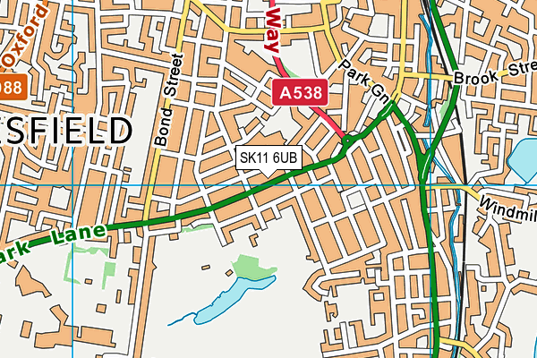 SK11 6UB map - OS VectorMap District (Ordnance Survey)