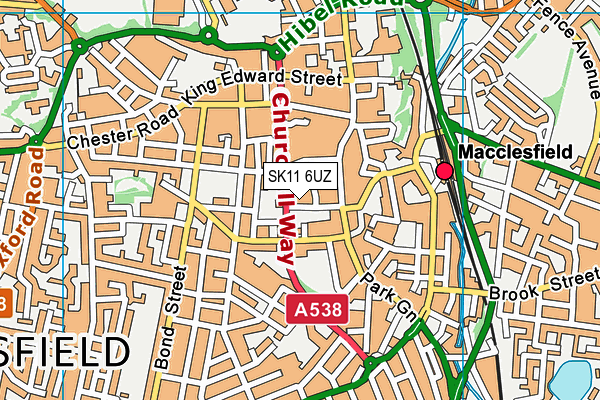 SK11 6UZ map - OS VectorMap District (Ordnance Survey)