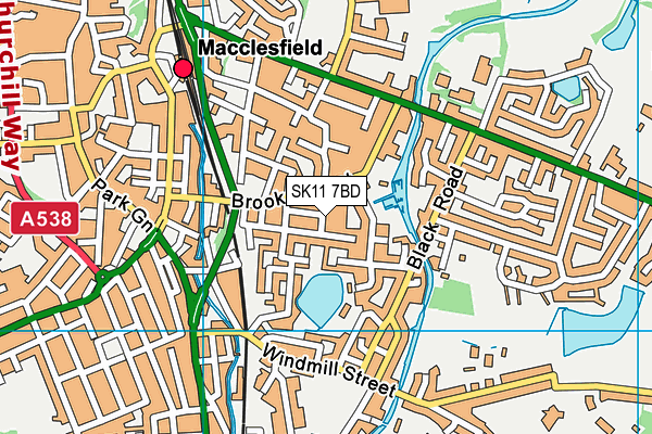 SK11 7BD map - OS VectorMap District (Ordnance Survey)