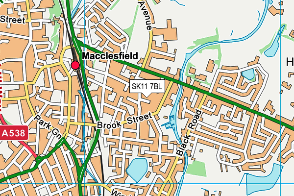 SK11 7BL map - OS VectorMap District (Ordnance Survey)