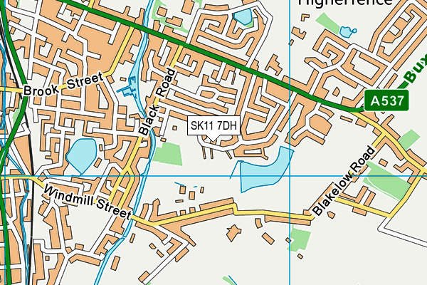 SK11 7DH map - OS VectorMap District (Ordnance Survey)