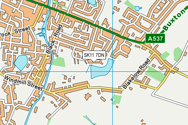 SK11 7DN map - OS VectorMap District (Ordnance Survey)