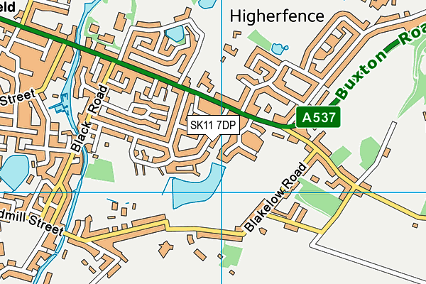 SK11 7DP map - OS VectorMap District (Ordnance Survey)