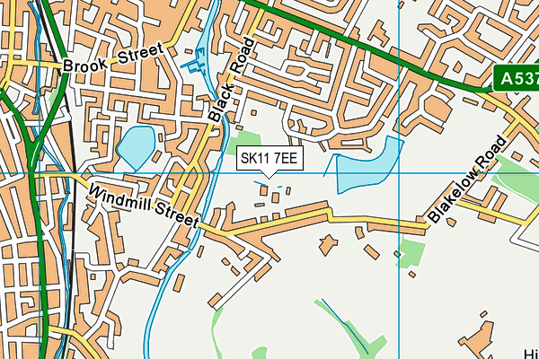 SK11 7EE map - OS VectorMap District (Ordnance Survey)