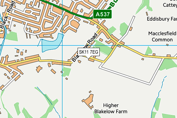 SK11 7EG map - OS VectorMap District (Ordnance Survey)