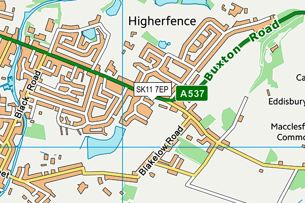 SK11 7EP map - OS VectorMap District (Ordnance Survey)