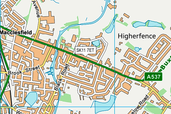 SK11 7ET map - OS VectorMap District (Ordnance Survey)