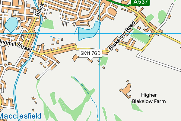 SK11 7GD map - OS VectorMap District (Ordnance Survey)