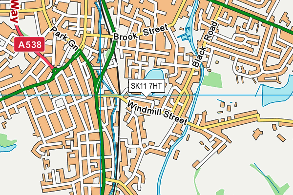 SK11 7HT map - OS VectorMap District (Ordnance Survey)