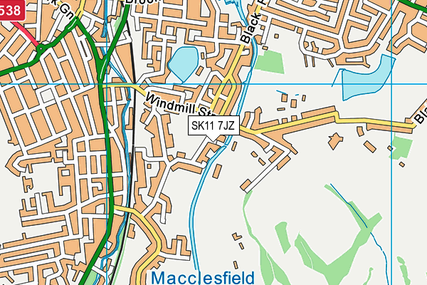 SK11 7JZ map - OS VectorMap District (Ordnance Survey)