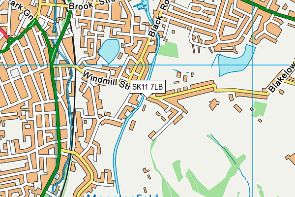 SK11 7LB map - OS VectorMap District (Ordnance Survey)