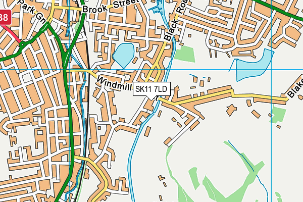 SK11 7LD map - OS VectorMap District (Ordnance Survey)