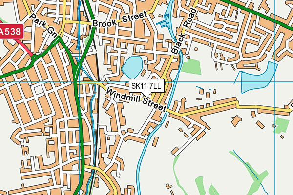 SK11 7LL map - OS VectorMap District (Ordnance Survey)