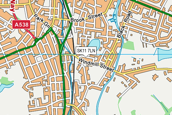 SK11 7LN map - OS VectorMap District (Ordnance Survey)