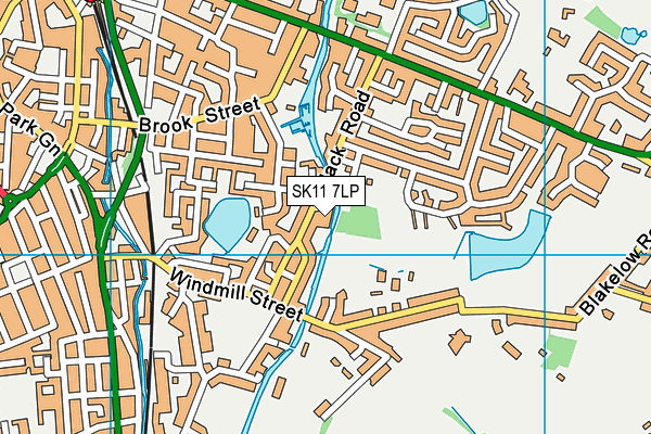 SK11 7LP map - OS VectorMap District (Ordnance Survey)