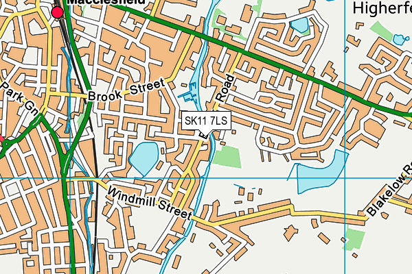 SK11 7LS map - OS VectorMap District (Ordnance Survey)