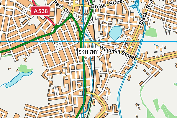 SK11 7NY map - OS VectorMap District (Ordnance Survey)