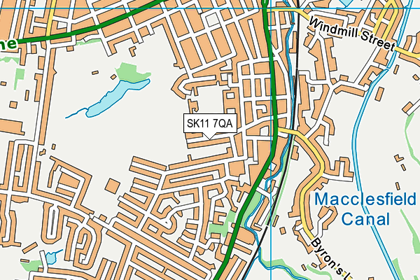 SK11 7QA map - OS VectorMap District (Ordnance Survey)