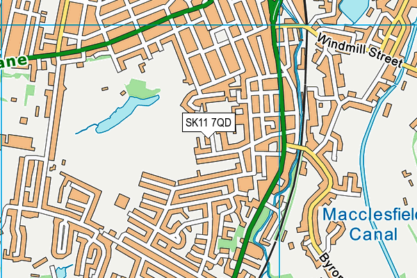 SK11 7QD map - OS VectorMap District (Ordnance Survey)