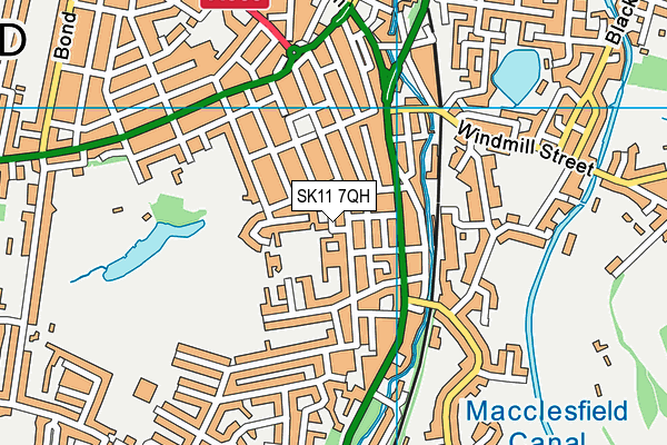 SK11 7QH map - OS VectorMap District (Ordnance Survey)
