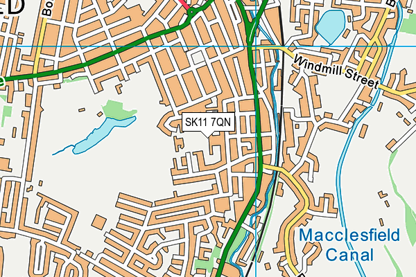 SK11 7QN map - OS VectorMap District (Ordnance Survey)
