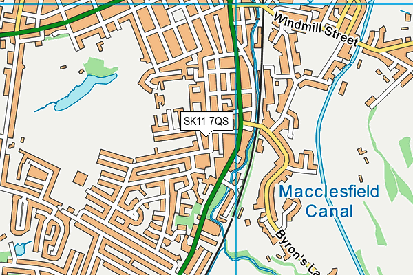 SK11 7QS map - OS VectorMap District (Ordnance Survey)