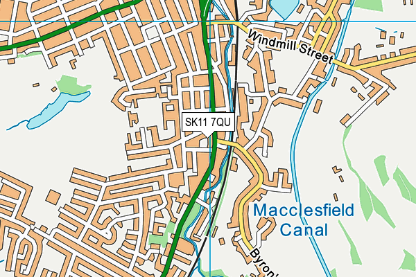 SK11 7QU map - OS VectorMap District (Ordnance Survey)