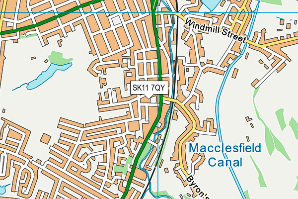 SK11 7QY map - OS VectorMap District (Ordnance Survey)