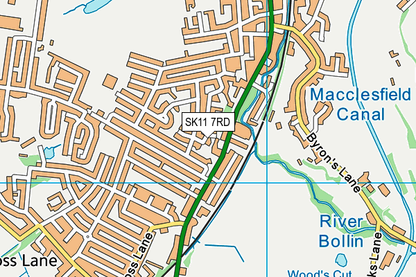 SK11 7RD map - OS VectorMap District (Ordnance Survey)