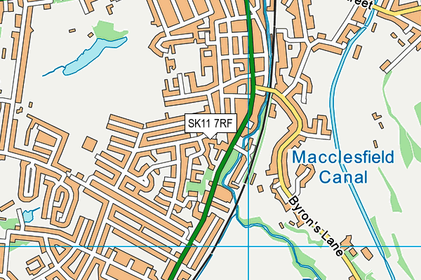 SK11 7RF map - OS VectorMap District (Ordnance Survey)