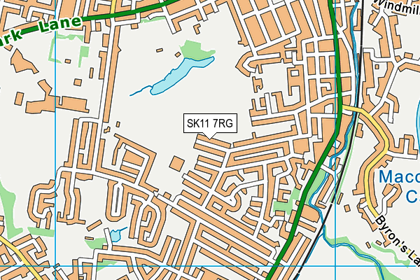 South Park (Macclesfield) map (SK11 7RG) - OS VectorMap District (Ordnance Survey)