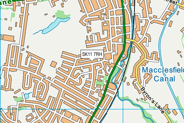 SK11 7RH map - OS VectorMap District (Ordnance Survey)