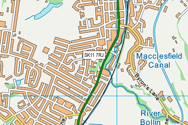 SK11 7RJ map - OS VectorMap District (Ordnance Survey)